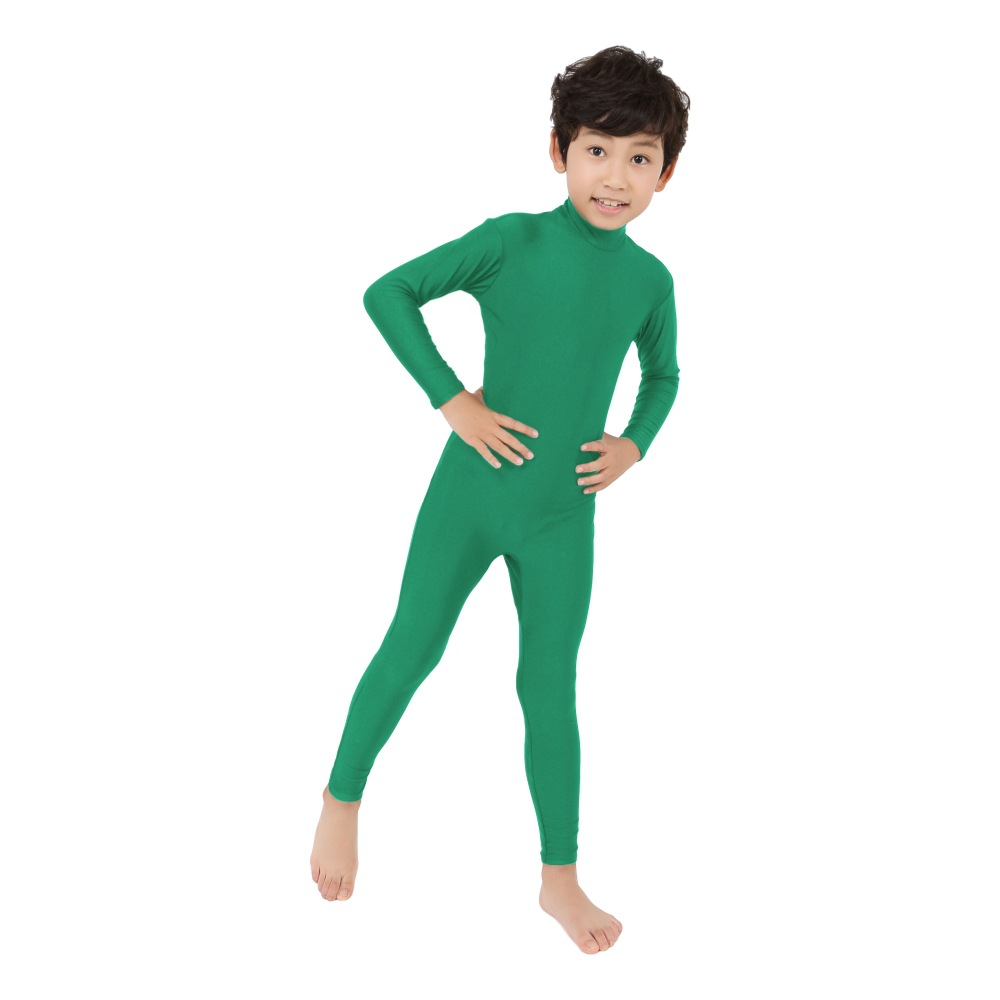 Children's Triple Bodysuit Lycra Superzentai Pure Color Stage Performance Clothing Cosplay Performance Clothing