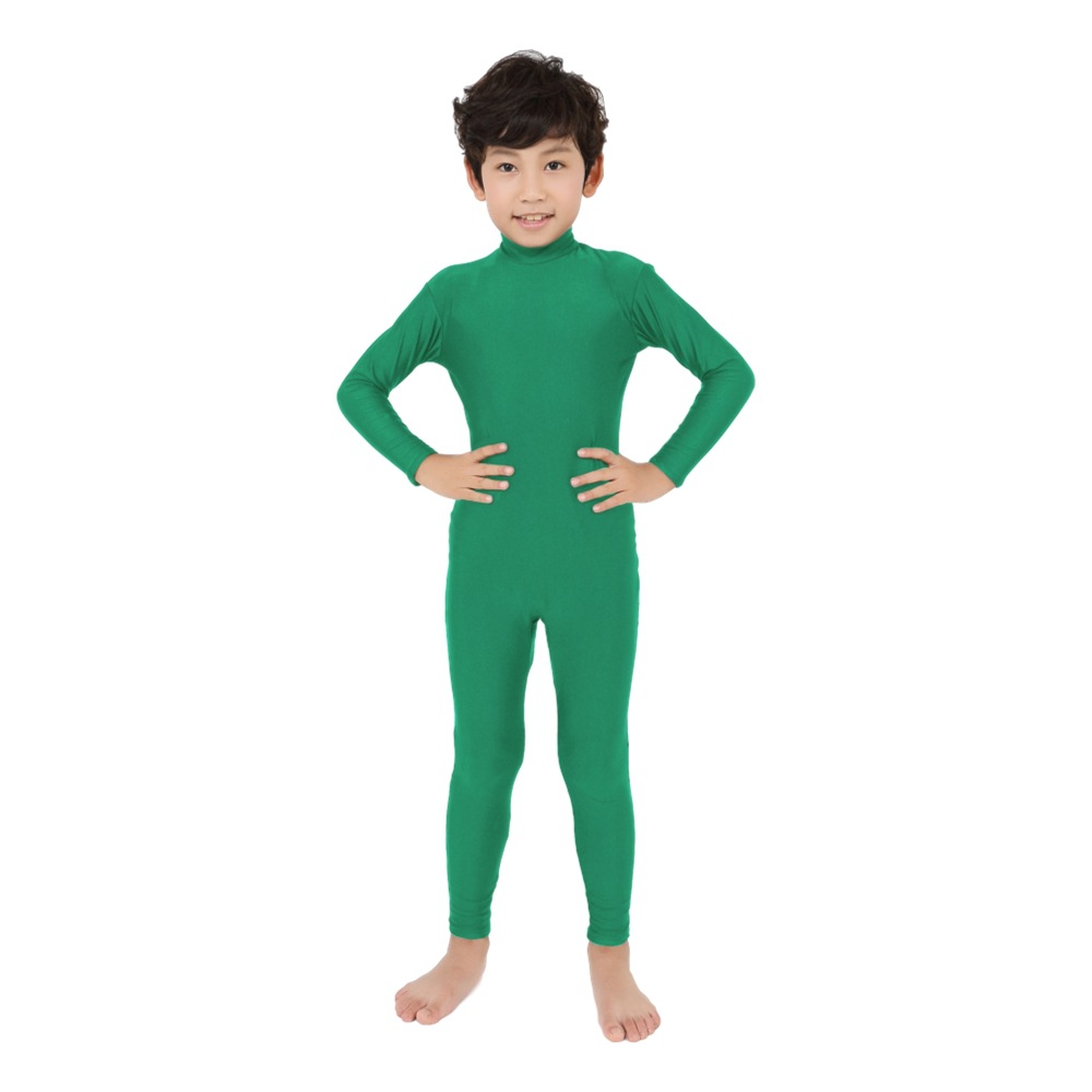 Children's Triple Bodysuit Lycra Superzentai Pure Color Stage Performance Clothing Cosplay Performance Clothing