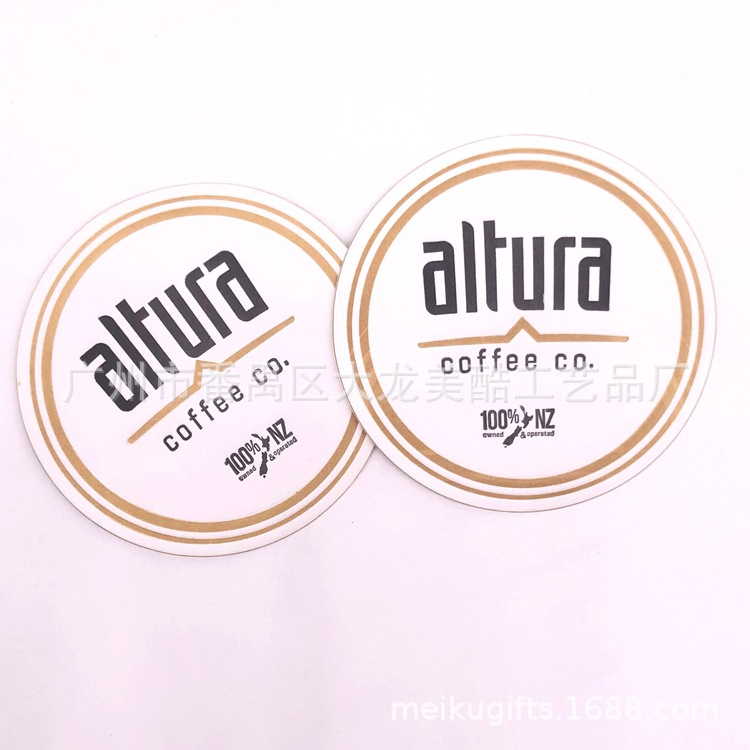 Одноразовые принадлежности для отелей, абсорбирующие бумажные подкладки для коктейлей, рекламные подкладки для бумажных стаканов