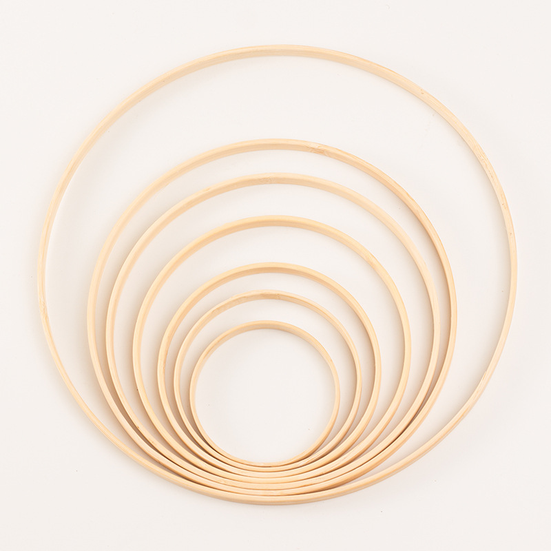 Bamboo Embroidery Stretch Inner Circle Embroidery Frame Bamboo Circle Round Fan Frame Fan Stand Dream Catcher Circle Wedding Set Decoration Material