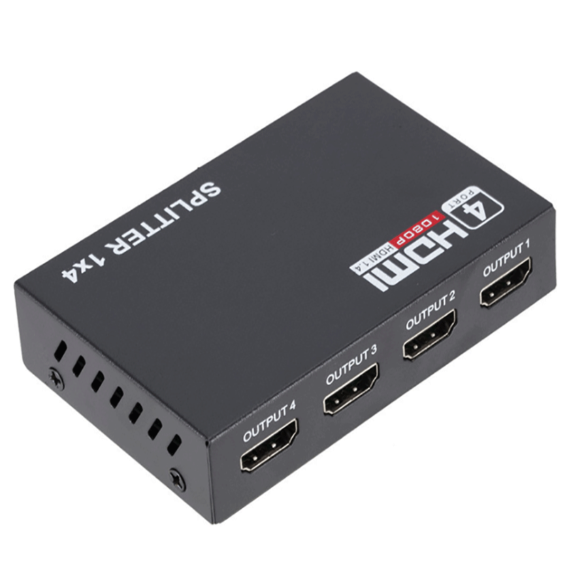 Cross-border HDMI1x4 one in four out 1 minute 4 1.4 version distributor 4k * 2k support 3D