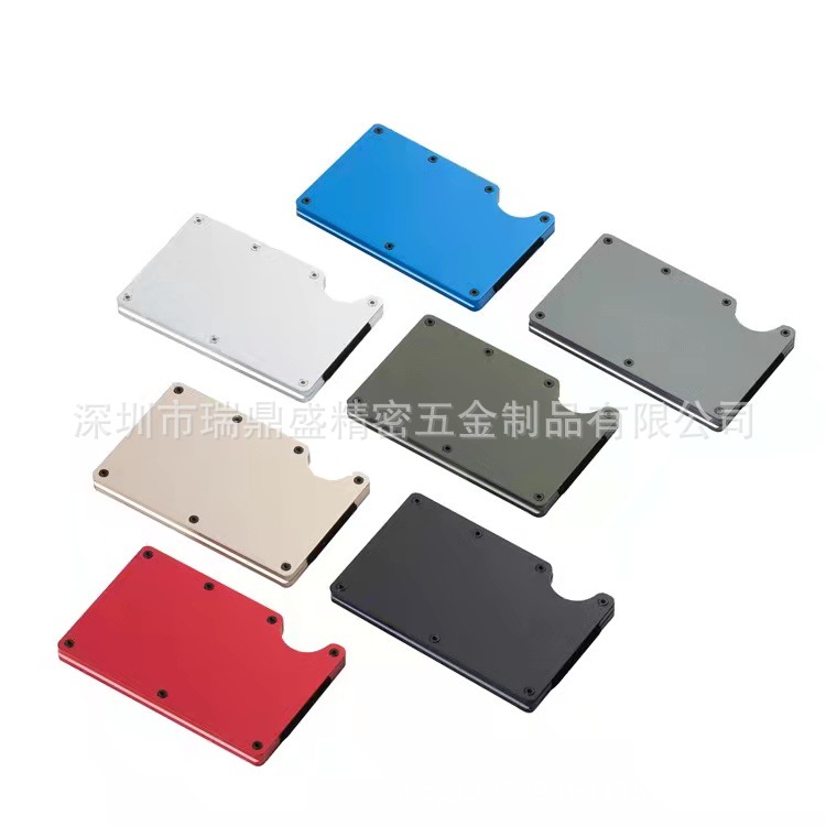 Factory direct supply aluminum alloy card bag metal wallet carbon fiber card holder, RFID card holder credit card holder