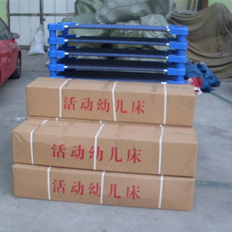 Wholesale kindergarten plastic canvas bed children's bed kindergarten lunch break bed early education class small bed baby bed folding bed