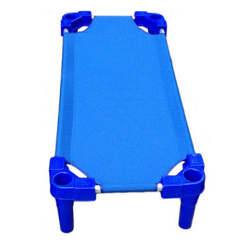 Wholesale kindergarten plastic canvas bed children's bed kindergarten lunch break bed early education class small bed baby bed folding bed