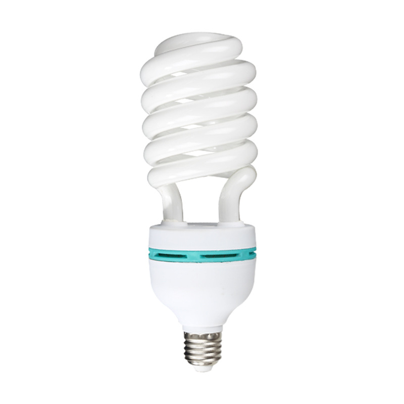 Factory wholesale energy-saving lamp tricolor high-power half screw energy-saving bulb spiral household glass tube