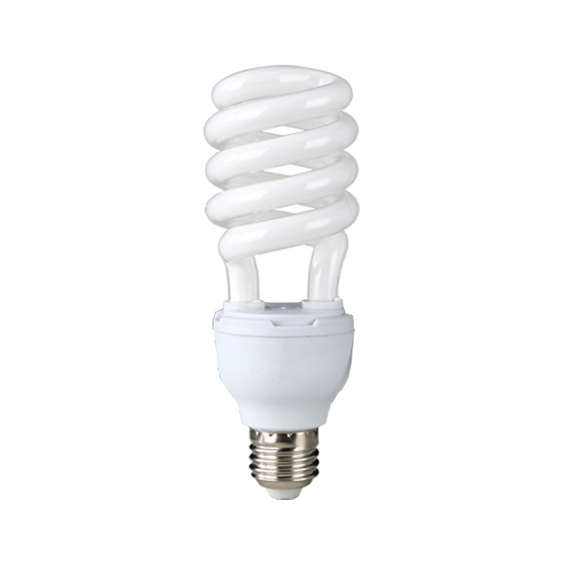 Factory wholesale energy-saving lamp tricolor high-power half screw energy-saving bulb spiral household glass tube