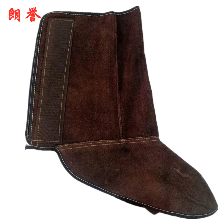 Cowhide Foot Protection for Welders, Leg Protection for Welders, Protective Foot Covers, Wear-Resistant, High Temperature, Spark Splash Wholesale