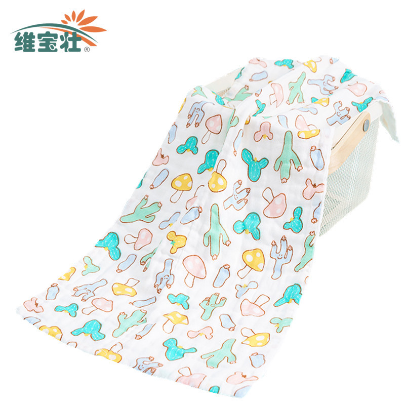 Six-Layer Gauze Large Towel 35*75 Six-Layer High-Density Seersucker Kidsren's Large Towel Infant Bath Towel