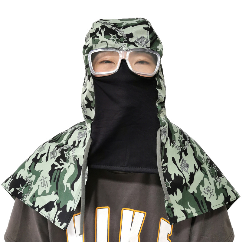 Wind cap dust cap mask with shawl loader men's and women's labor protection work disposable hat breathable anti-gray anti-pink