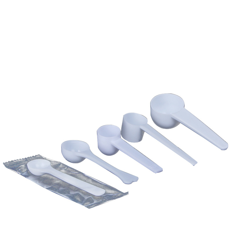 Wholesale 1 2 3 5 10 15g ml spoon disposable spoon flat bottom measuring spoon plastic quantitative spoon