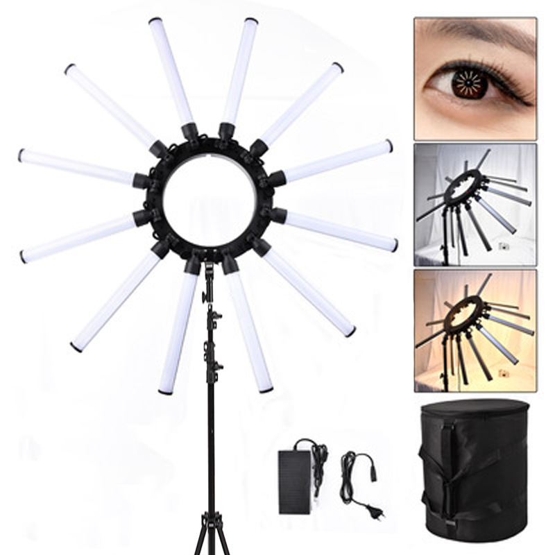 54.0inch W High Power 12 Tube LED Live Light Foldableable 12 Arm Light 12 Claw Light Photography Beauty Live Light