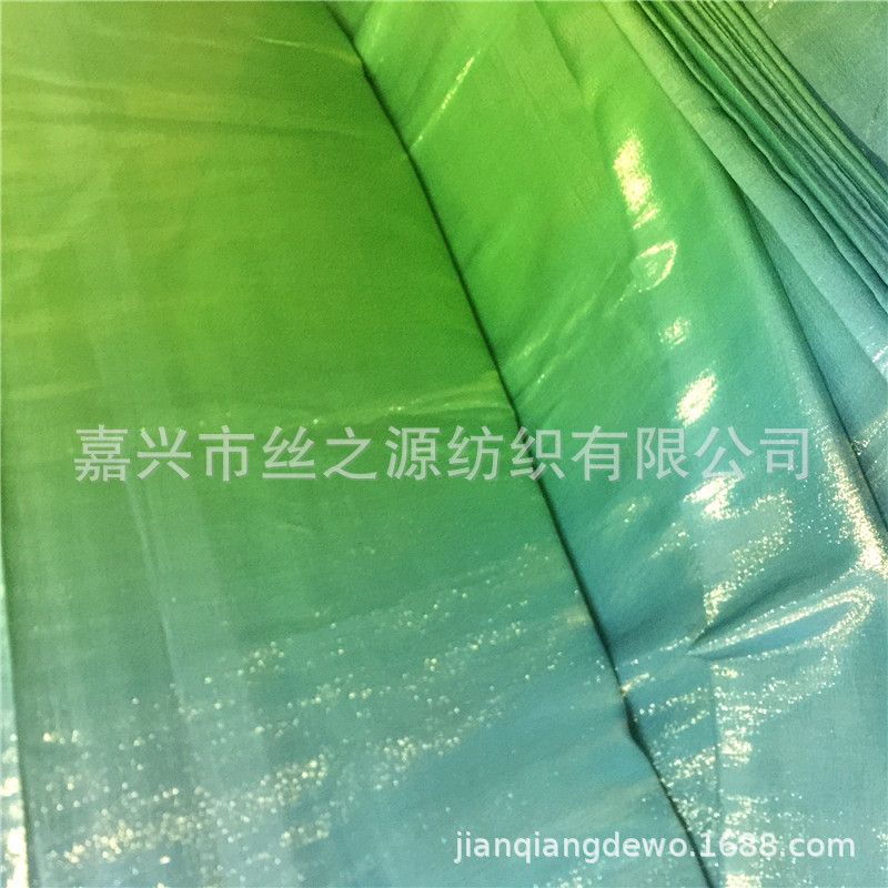 New silk Mulberry silk gold and silver silk chiffon georky gradient digital printing