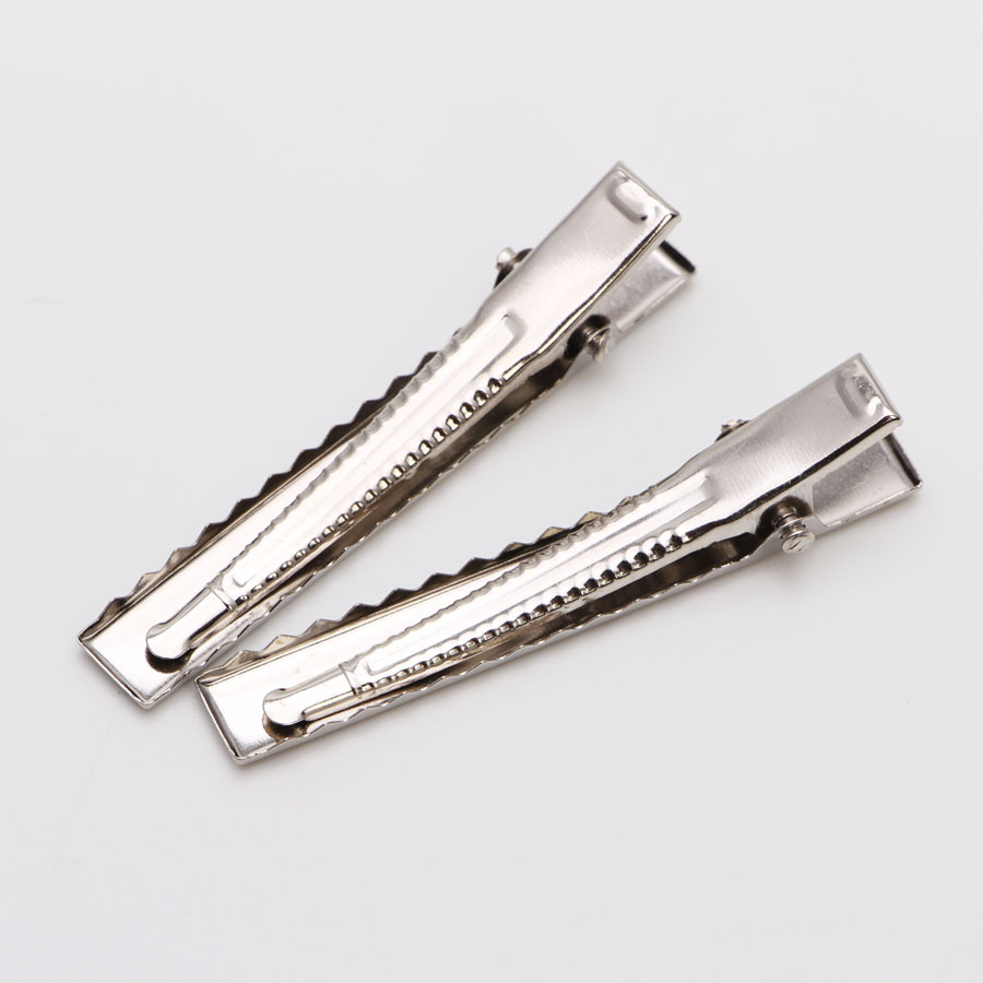 Factory DIY accessories square clip side clip children's fabric bow DIY hair clip duckbill clip metal