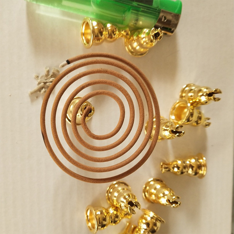 Gourd incense copper plated incense holder coil incense wire incense burner incense holder sandalwood holder household incense duct sandalwood holder incense holder