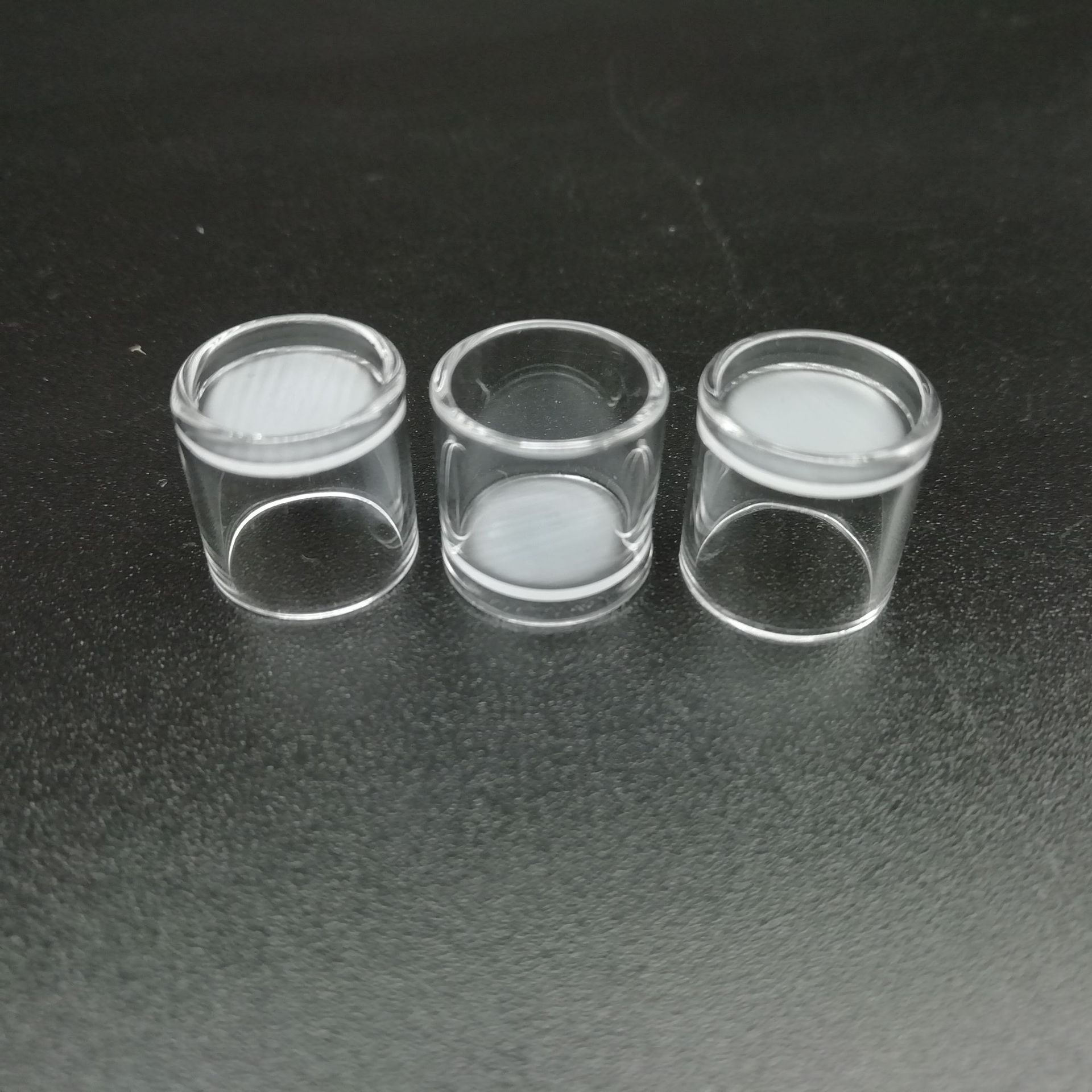 Dry burning type quartz glass cup frosted or transparent quartz glass cup small perforated quartz glass cup