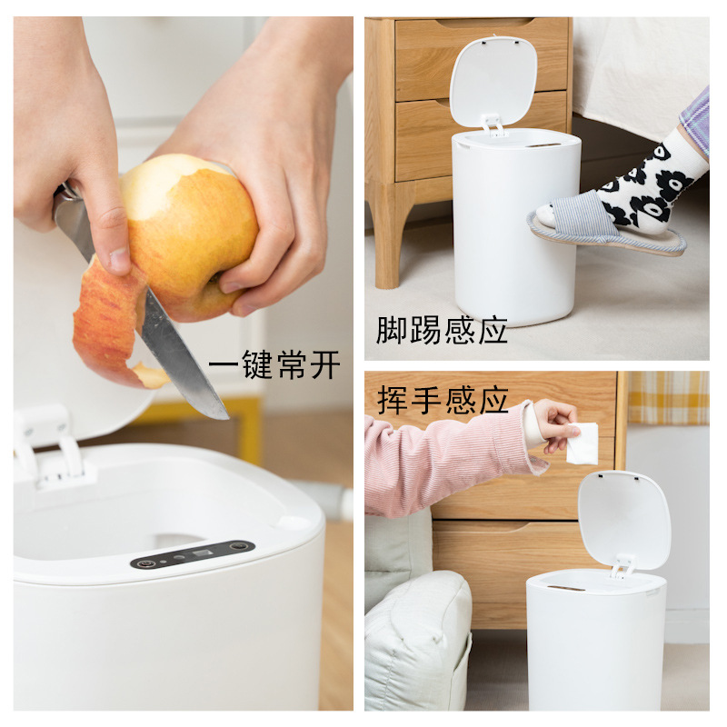 Smart Induction Trash Bin Automatic Flip Garbage Sorting Home Office Kitchen Bathroom Medical Trash Bin