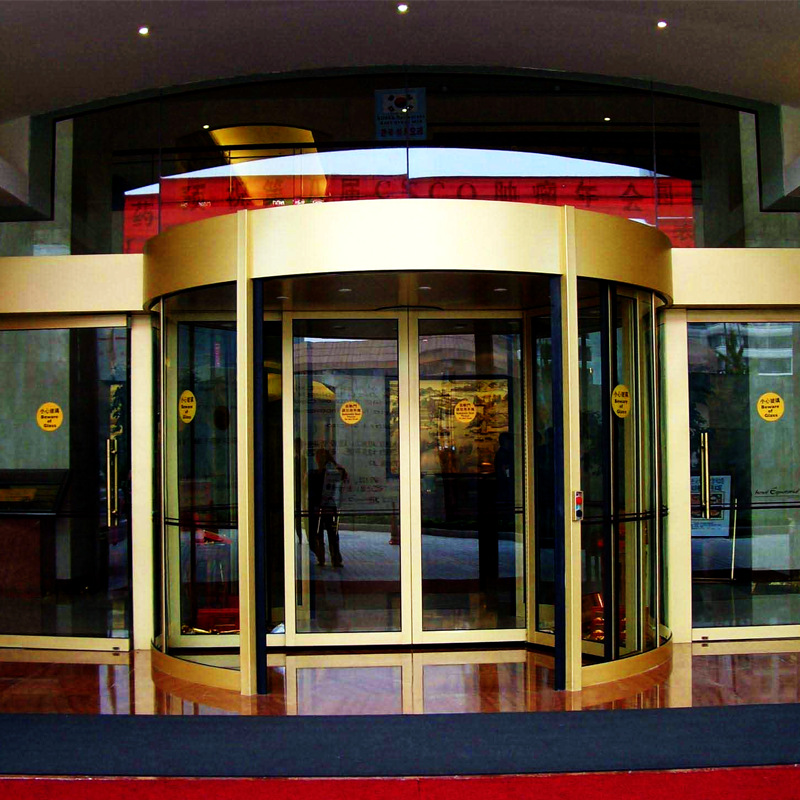 Manufacturer Customized Three-Wing and Four-Wing Revolving Door Hotel Shopping Mall Electric Glass Revolving Door Three-Wing and Four-Wing Revolving Door
