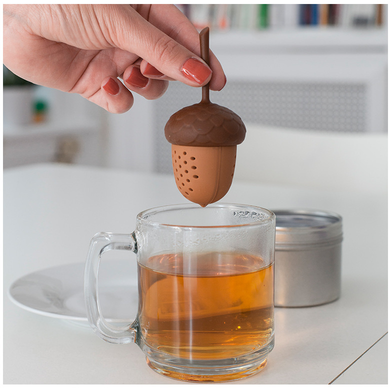 Acorn Mini Tea Filter Silicone Tea Drain New Tea Filter Pine Cone Tea Infuser Silicone Tea Infuser