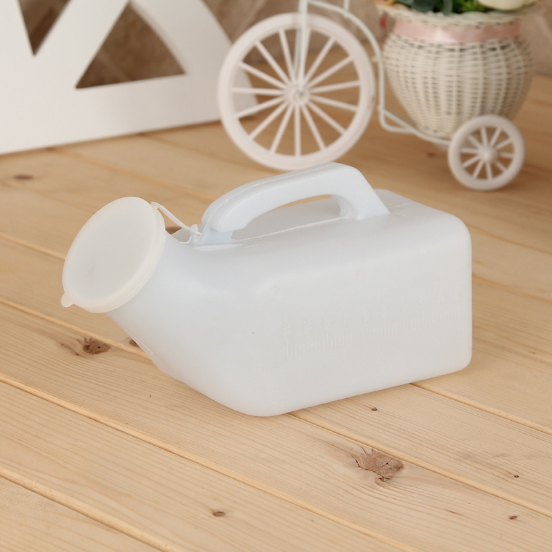 [Прямые поставки от производителя] Мужской медицинский унитаз из ПЭ с крышкой 1000 мл