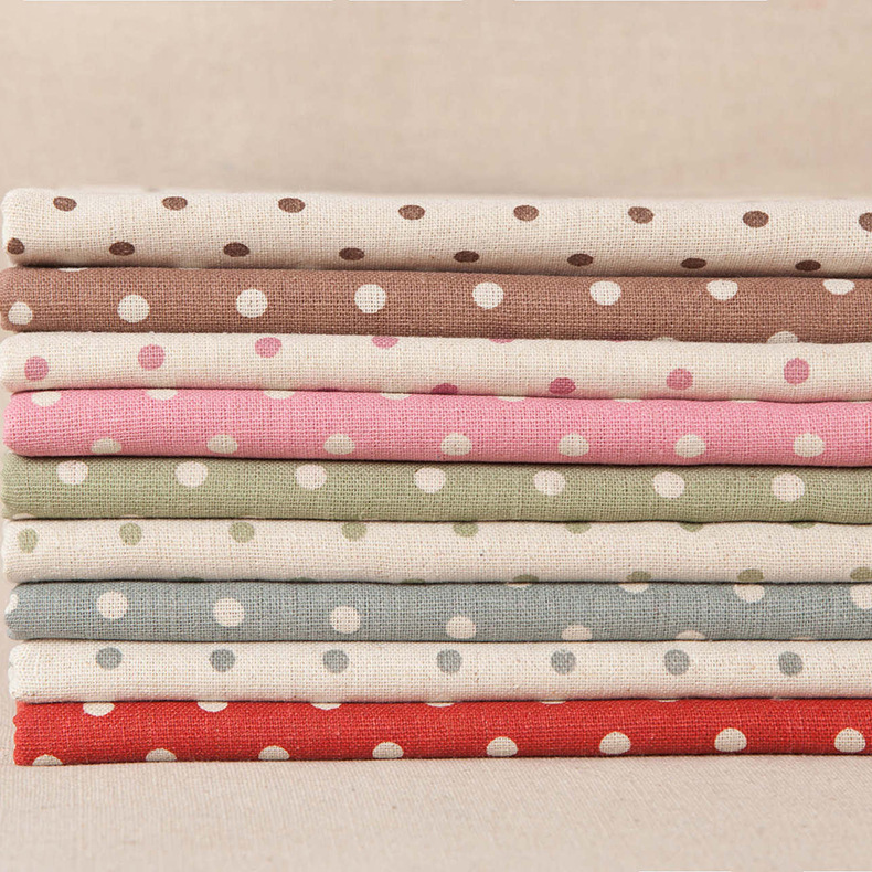 Export Korea printed home textile fabric little water Jade washed cotton and linen clothing curtain fabric handmade materials