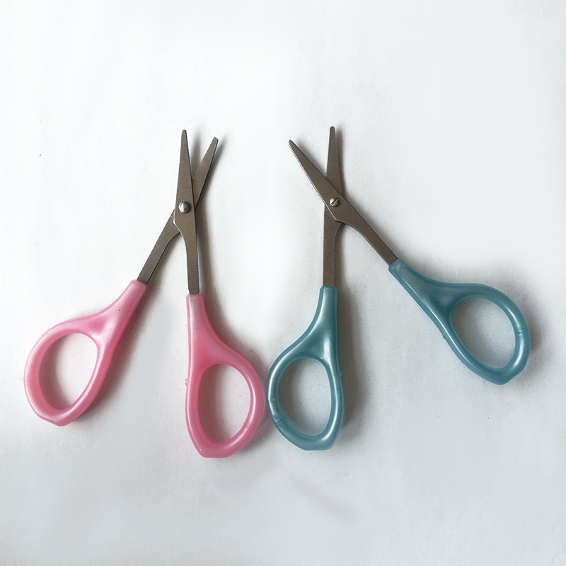 Factory wholesale rolling gourd scissors small household lightweight apple-shaped beauty cover special small scissors