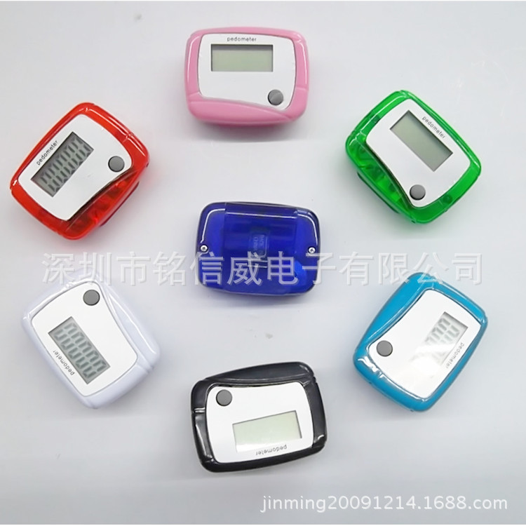 Single-function pedometer electronic single-key LCD screen manufacturer produces multi-color optional LOGO counter pedometer