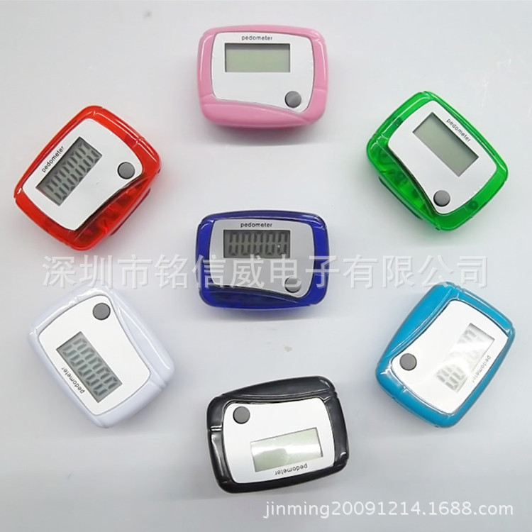 Single-function pedometer electronic single-key LCD screen manufacturer produces multi-color optional LOGO counter pedometer