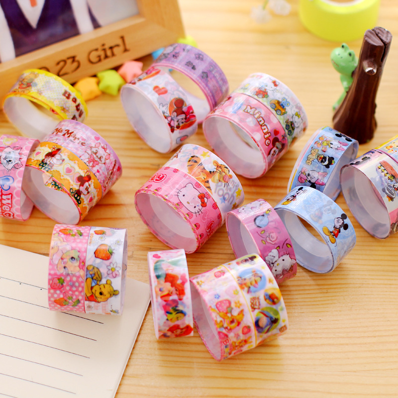 Xufeng Aj-5 Korean Stationery Cartoon Tape Wholesale Kidsren's Tape Colorfulful Small Tape Factory Direct Sale t