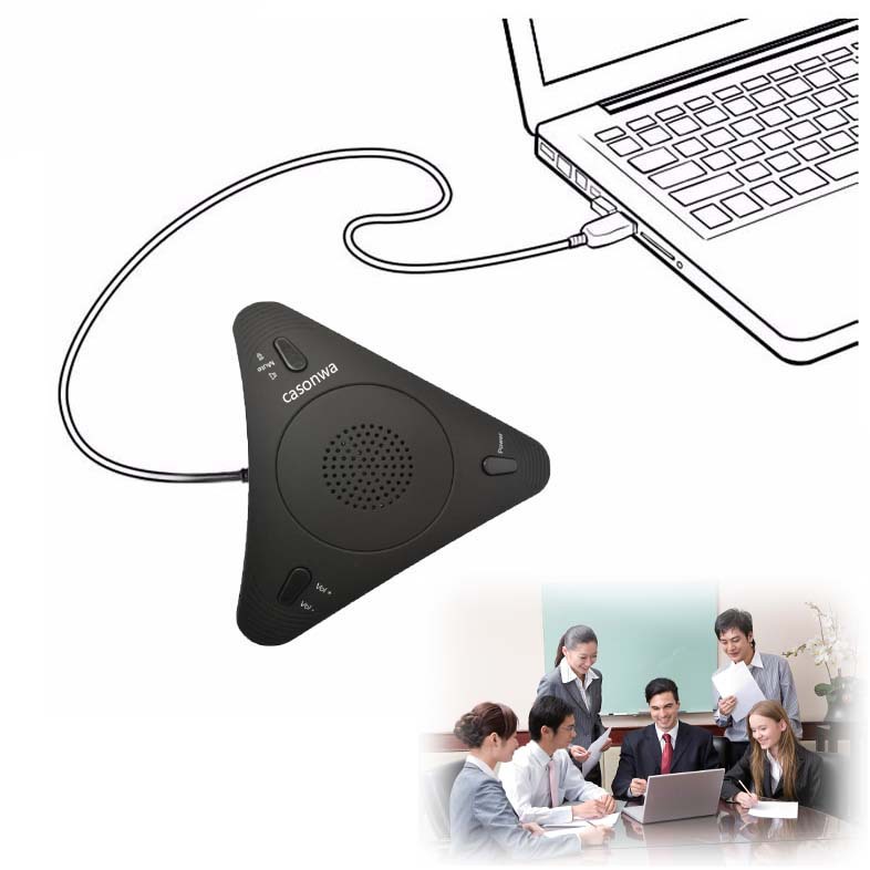 Cross-Border Video Conferencing Omnidirectional Microphone Live Broadcast Pickup Digital Audio Integrated Computer Desktop Office Equipment