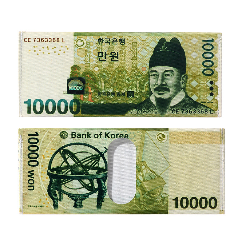 Factory Direct Creative Banknote Coin Pattern Wallet Fashion Popular Factory Student Male and Female Beauty Money Bag