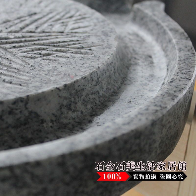 Natural Mashi 20*30 Old Mill Disc Handmade Rice Noodle Machine Hand Soybean Milk Machine Small Stone Mill Household Fine Wooden Selection Frame