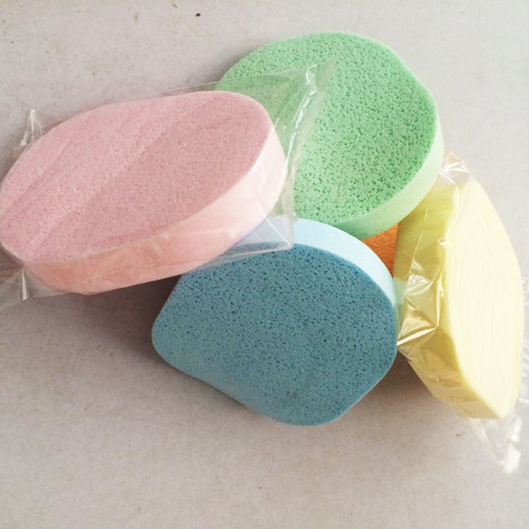 Фабричная пуховка для умывания лица 15 мм, губка PVA с мелкими отверстиями, овальная пуховка из водорослей для макияжа