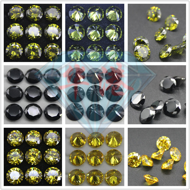 Huagang Gem AAA Small Round White Color Zircon Wholesale Wuzhou Hao Stone Bare Stone Artificial CZ Synthetic Drill