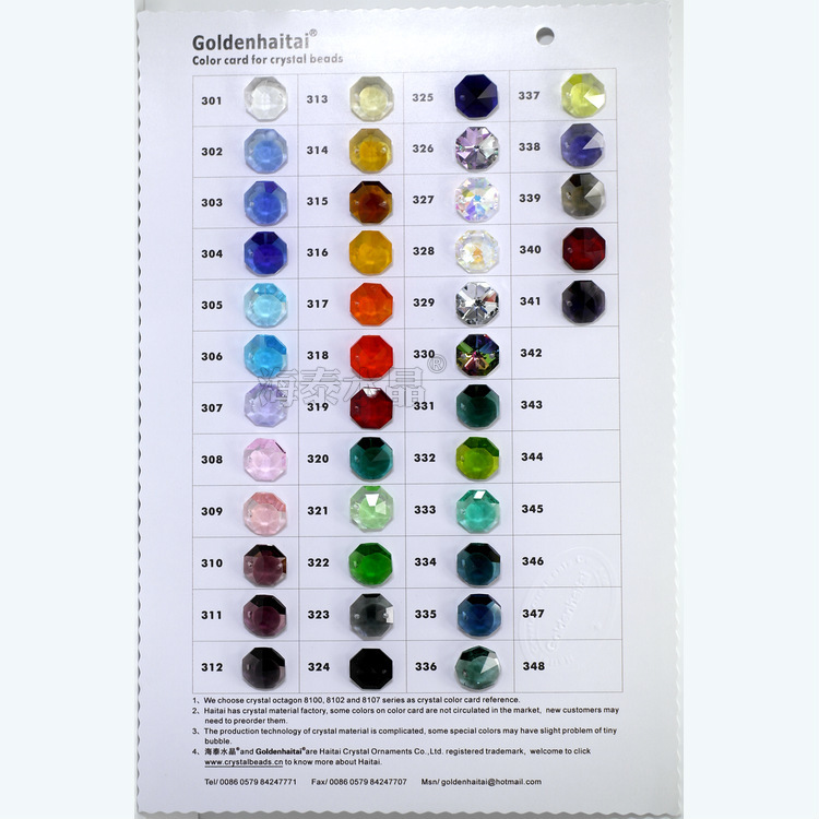 Single hole crystal octagonal beads 14mm True Color side hole one hole crystal suncatcher accessories