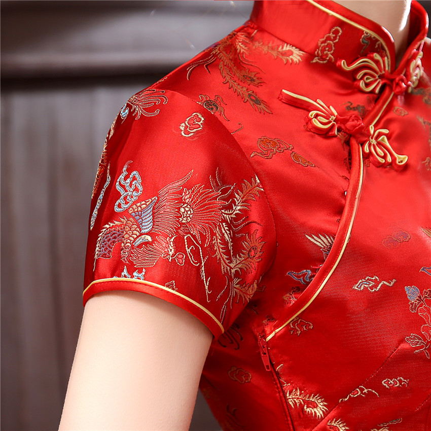 Supply Tang costume cheongsam dragon and phoenix cheongsam large size performance clothes performance wholesale slim fit daily banquet J3090