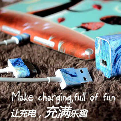 For Apple 5678/Mobile Phone Charger Sticker Film Power Sticker Charging Head Cartoon Sticker