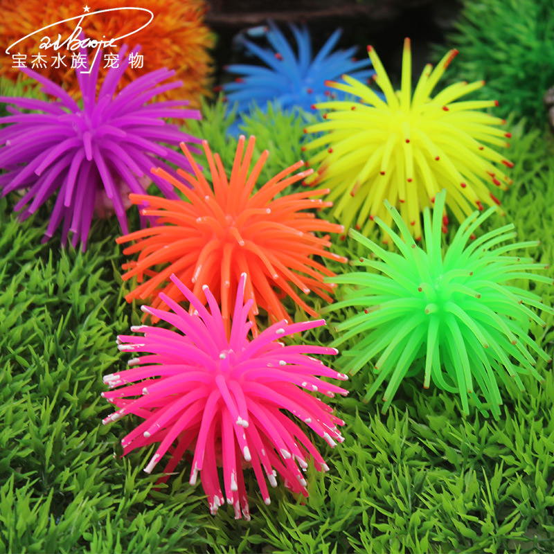 Искусственные водные растения для аквариума, декоративные морские ежи