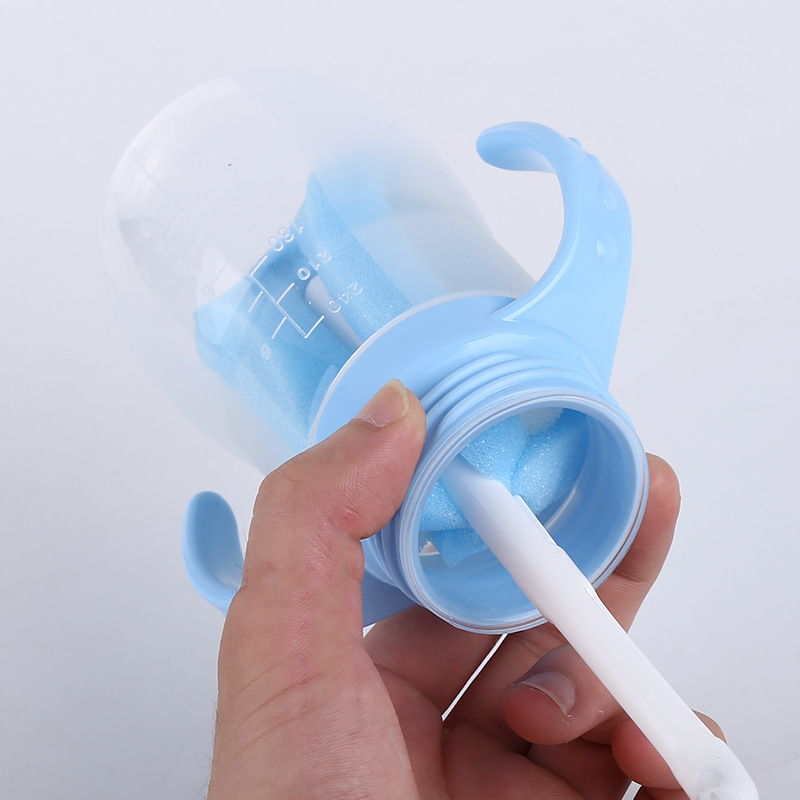 Moon Boat Baby Newborn Brush Bottle Brush Nipple Clip Brush Set Nylon Sponge Suction Tube Brush Long Handle Cup Brush