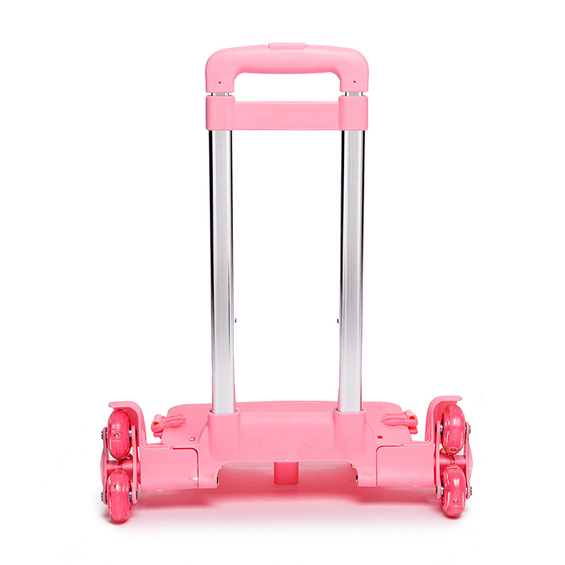 Schoolbag Pull Rod Rack Elementary School Students Aluminum Alloy Detachable Pull Rod Accessories Hand Pull Rod Car Single Six Wheel Pull Rod