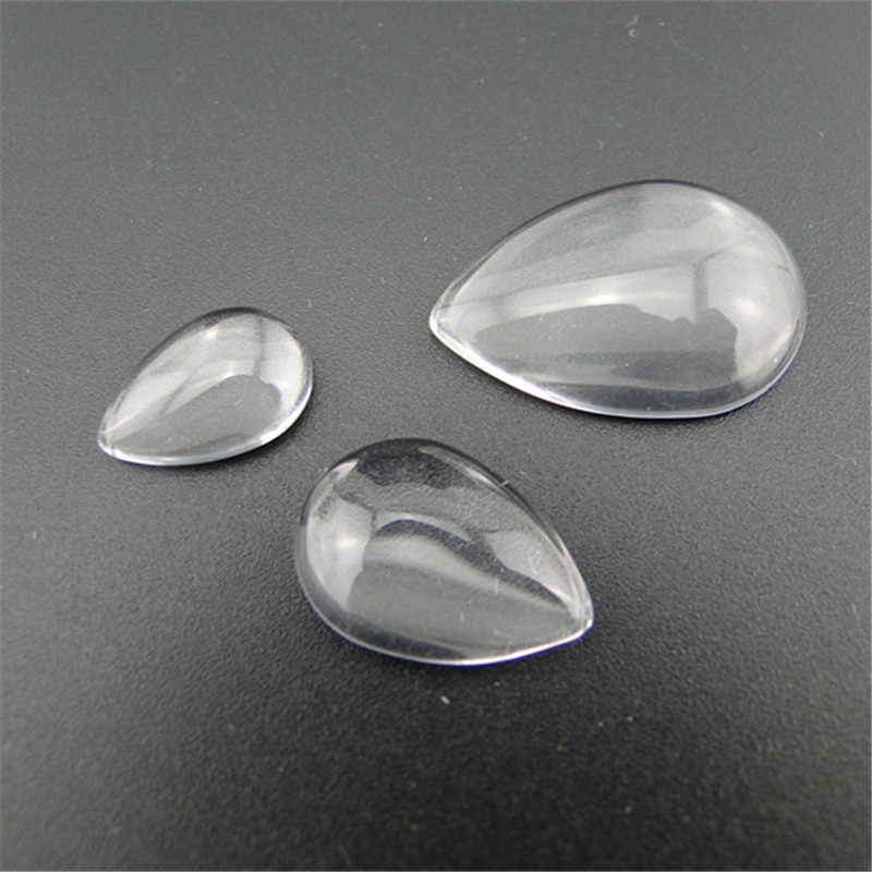 Time Gem Glass Patch Round Refrigerator Sticker Transparent Color Flat Round White Embryo diy Jewelry Accessories Map