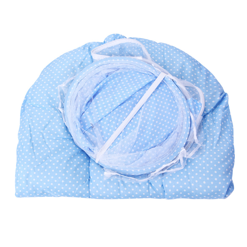 Children's baby folding mosquito net with sleeping pad pillow mosquito net bed three-piece music 0-3 years old children mosquito net manufacturers