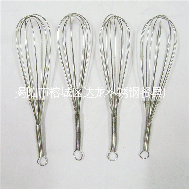 Factory Direct supply egg beater small size spring egg beater metal egg beater stainless steel manual blender