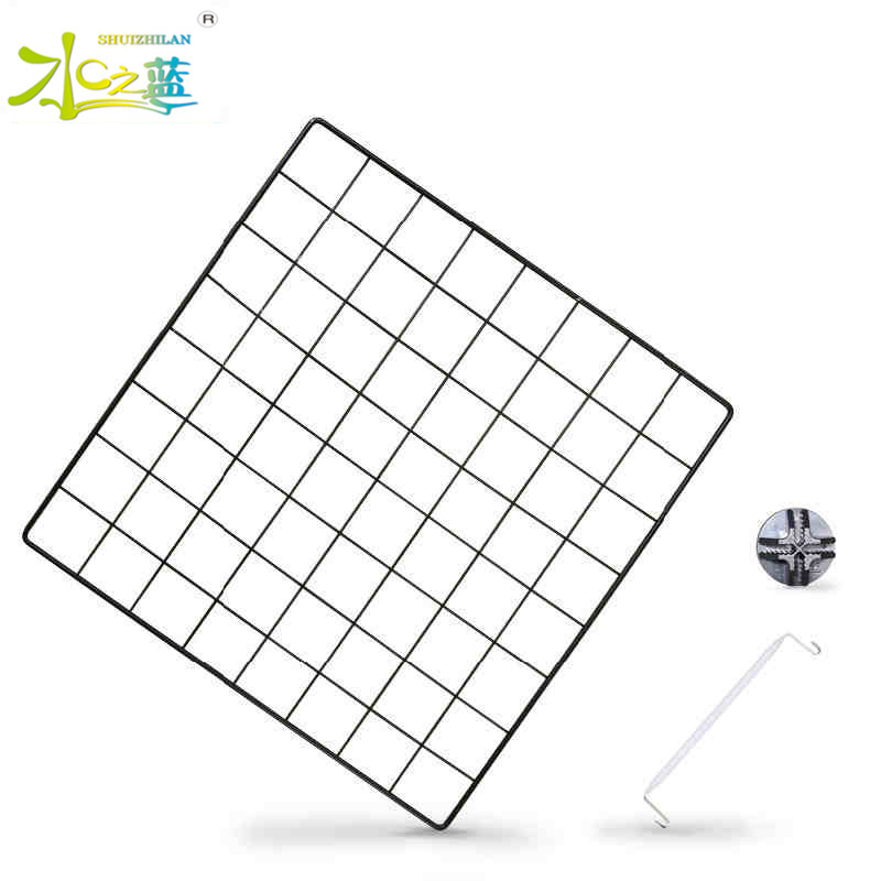 DIY Вариант сетчатой стеллажной вешалки для книг, обуви, свободная сборка сетчатой решетки, фото-стена