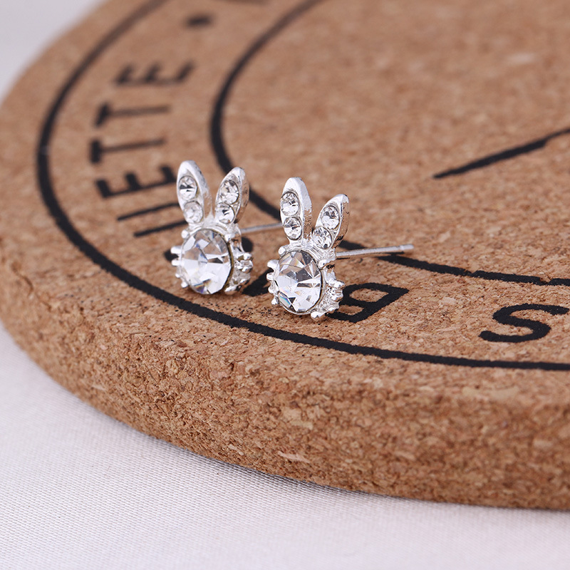 Korean Style Night Market Hot Selling Flower Flash Diamond Pearl Earrings Female Love Geometric Diamond Jewelry Earrings