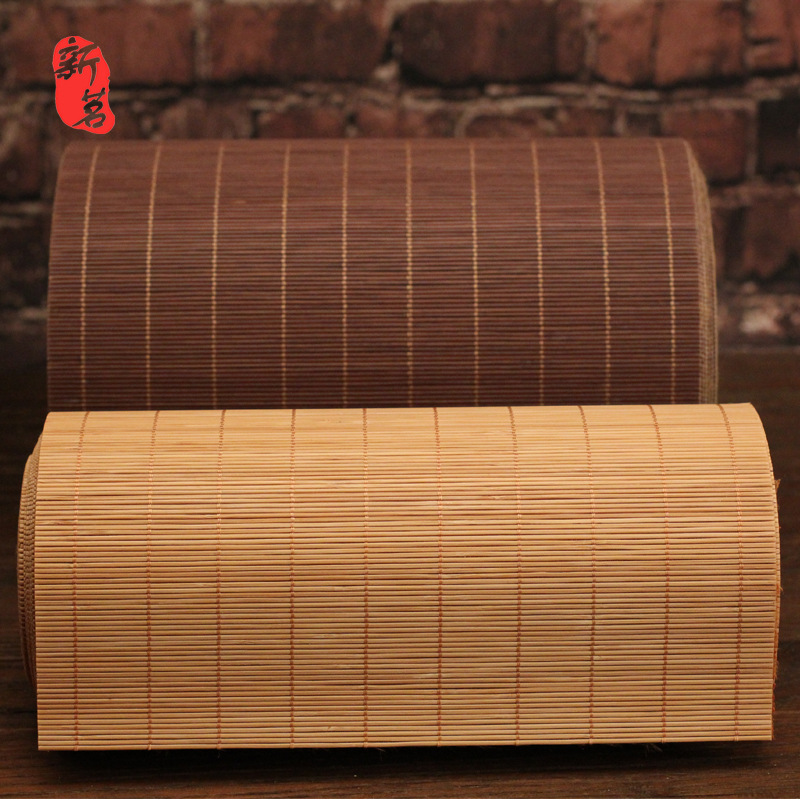 Bamboo tea mat heat insulation mat tea curtain bamboo curtain partition table mat tea ceremony accessories table runner size Free cutting factory direct sales