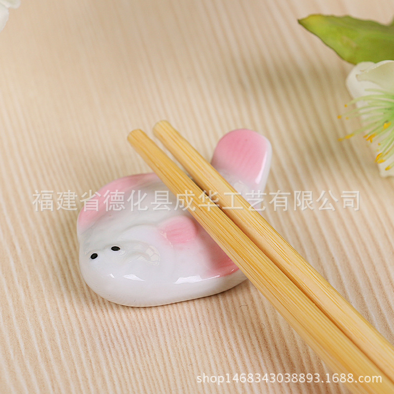 Wholesale Ceramic Solid Chopstick Holder Exported to Japan Original Single Chopstick Holder Zakk Marine Series K-009