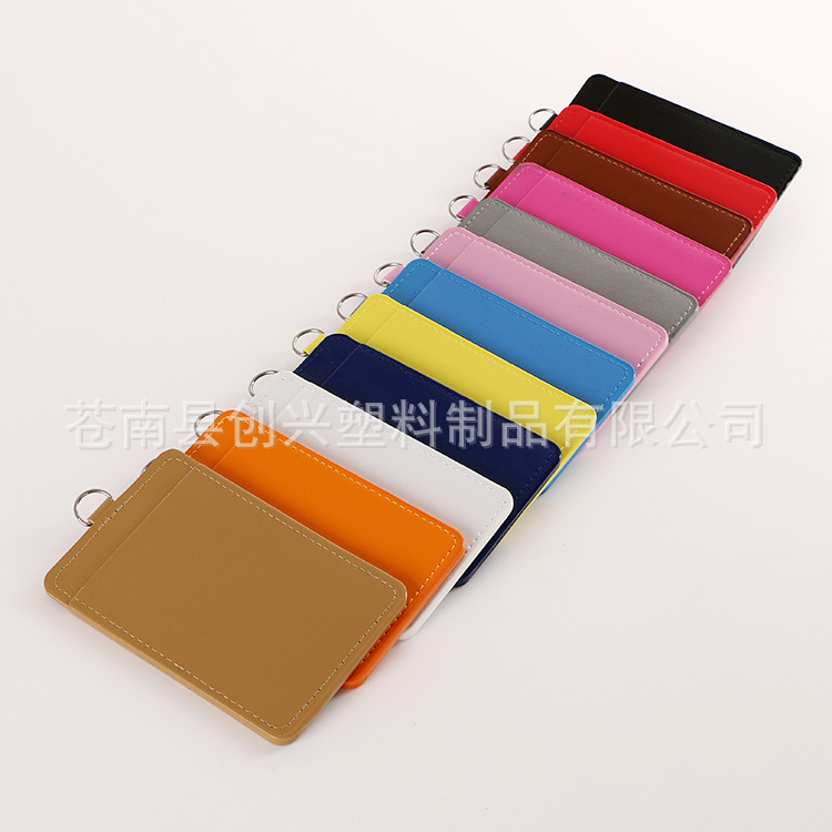 Manufacturers supply PU bus card holder multi-pocket ID card holder professional exhibition badge badge wholesale printable logo