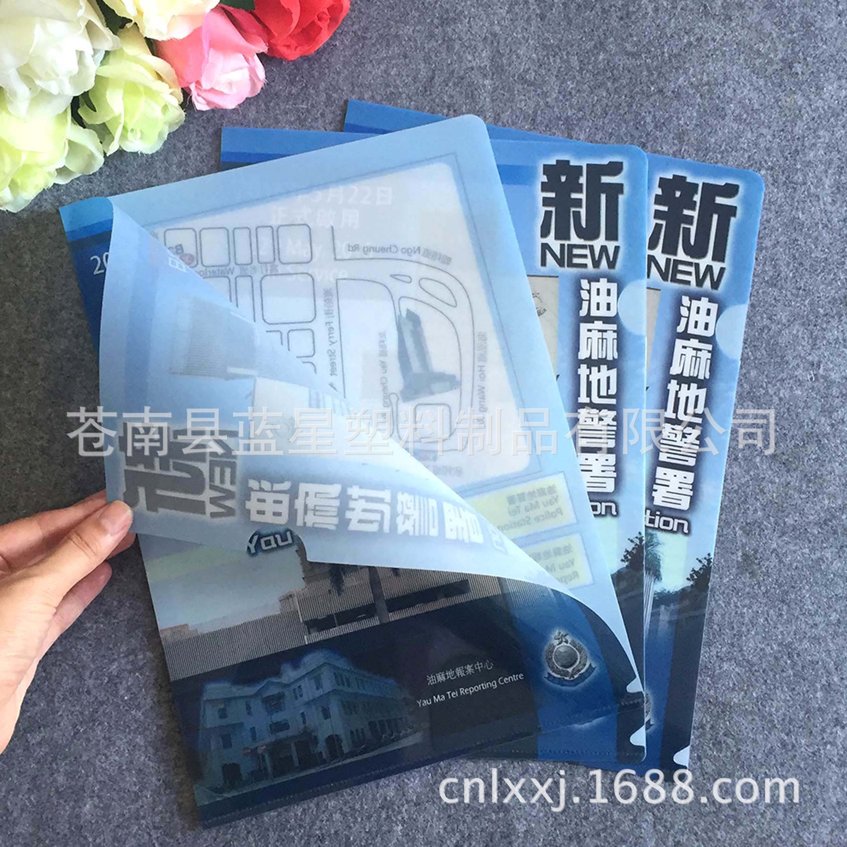 A4 Plastic Folder Customized with Pictures, Animation Pp Single-Page Folder Printed with Colorful L-Shaped Pvc Envelope Customized with Logo