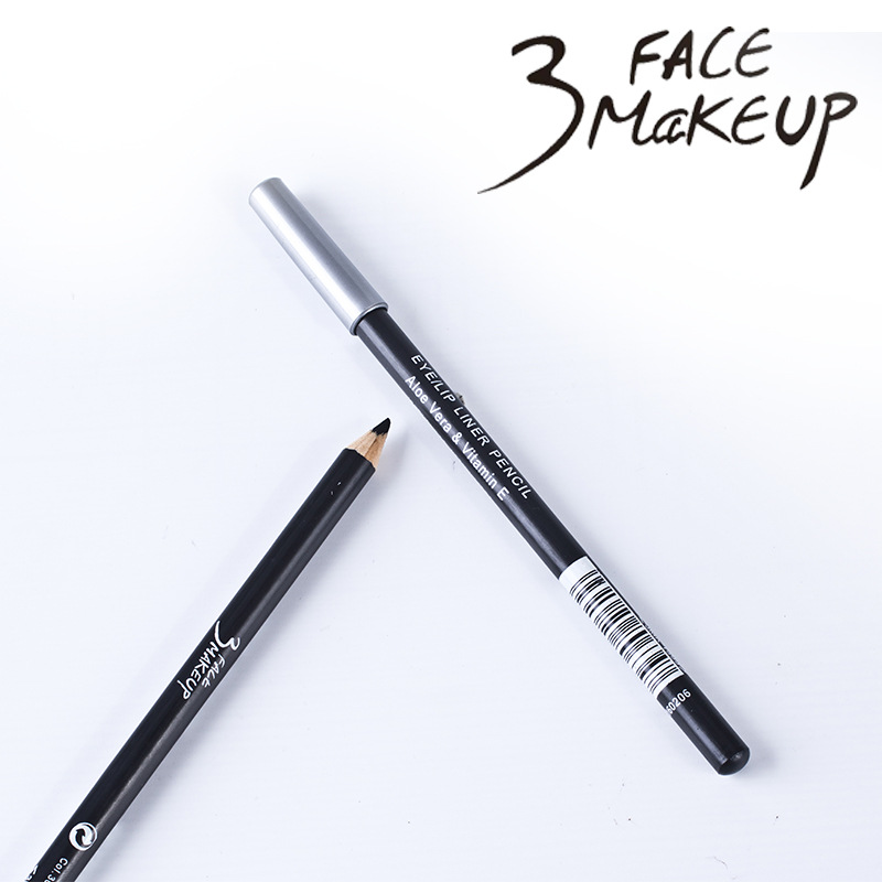 Chinese make-up 3 FACE MAKEUP waterproof sweat-proof long-lasting non-faint eyeliner hard core eyebrow pencil wholesale
