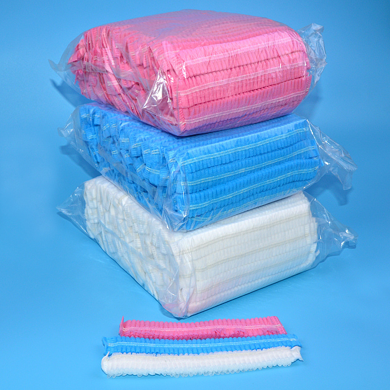 Free Shipping Shuangsheng Factory Direct Disposable Non-woven Hat Strip Cap Dustproof Home Beauty Salon Applicable